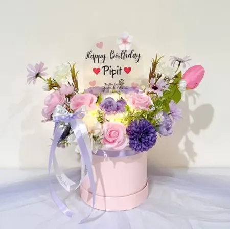 Bloom Box Akrilik Ucapan Ulang Tahun Sigi